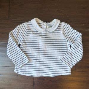 Cyrillus Paris girls top with Peter Pan collar